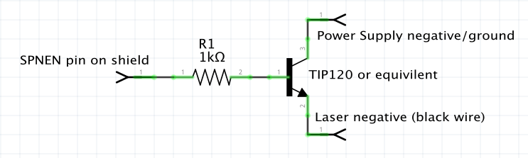 TIP120 Laser Trigger schematic